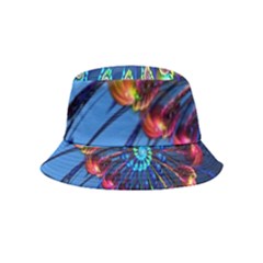 Top Peacock Feathers Inside Out Bucket Hat (kids) by Ket1n9