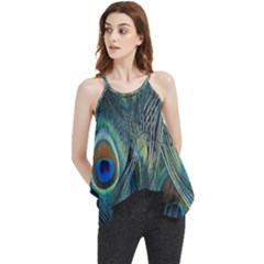 Feathers Art Peacock Sheets Patterns Flowy Camisole Tank Top by Ket1n9