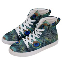 Feathers Art Peacock Sheets Patterns Men s Hi-top Skate Sneakers by Ket1n9