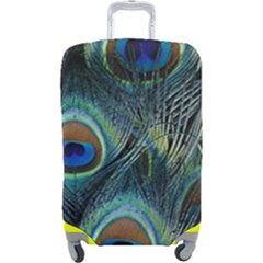 Feathers Art Peacock Sheets Patterns Luggage Cover (large) by Ket1n9