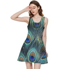 Feathers Art Peacock Sheets Patterns Inside Out Racerback Dress by Ket1n9