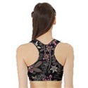 Flower Art Pattern Sports Bra with Border View2