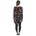 Flower Art Pattern Long Sleeve Tunic  View2