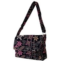 Flower Art Pattern Full Print Messenger Bag (s) by Ket1n9