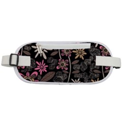 Flower Art Pattern Rounded Waist Pouch by Ket1n9