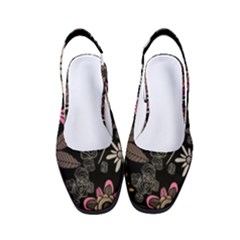 Flower Art Pattern Women s Classic Slingback Heels by Ket1n9