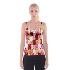 Rose Color Beautiful Flowers Spaghetti Strap Top by Ket1n9