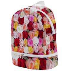 Rose Color Beautiful Flowers Zip Bottom Backpack by Ket1n9