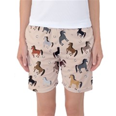 Horses For Courses Pattern Women s Basketball Shorts by Ket1n9