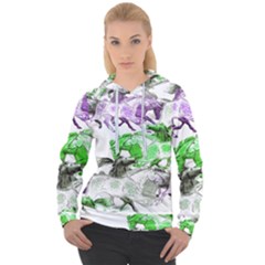 Horse Horses Animal World Green Women s Overhead Hoodie by Ket1n9