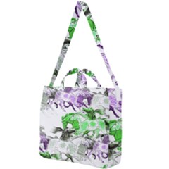 Horse Horses Animal World Green Square Shoulder Tote Bag by Ket1n9