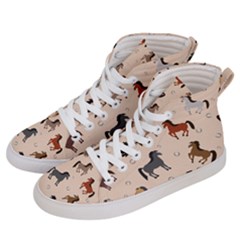 Horses For Courses Pattern Women s Hi-top Skate Sneakers by Ket1n9