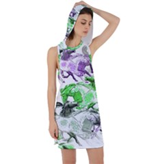 Horse Horses Animal World Green Racer Back Hoodie Dress by Ket1n9