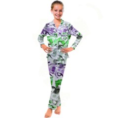 Horse Horses Animal World Green Kids  Satin Long Sleeve Pajamas Set by Ket1n9