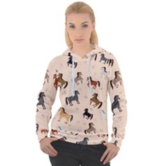 Horses For Courses Pattern Women s Overhead Hoodie by Ket1n9