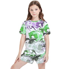 Horse Horses Animal World Green Kids  T-shirt And Sports Shorts Set by Ket1n9