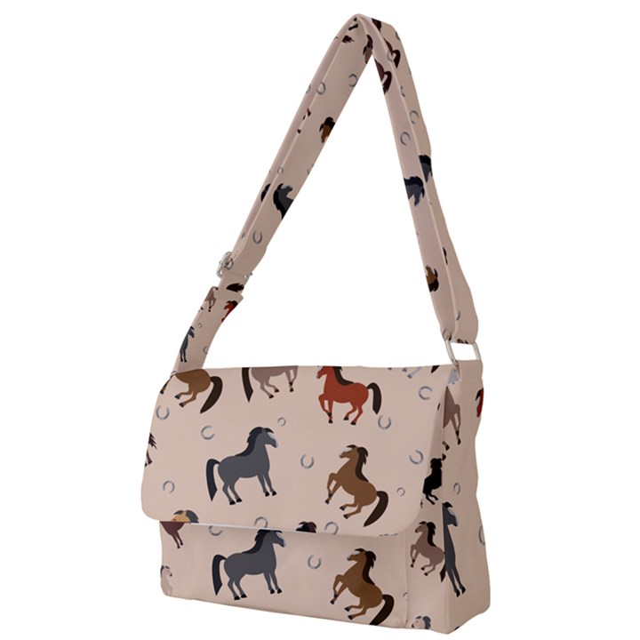 Horses For Courses Pattern Full Print Messenger Bag (S)