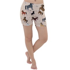 Horses For Courses Pattern Lightweight Velour Yoga Shorts by Ket1n9