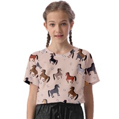 Horses For Courses Pattern Kids  Basic T-shirt by Ket1n9