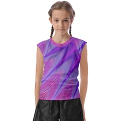 Purple Star Sun Sunshine Fractal Kids  Raglan Cap Sleeve T-shirt by Ket1n9