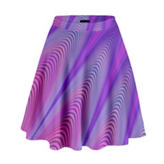 Purple Star Sun Sunshine Fractal High Waist Skirt by Ket1n9