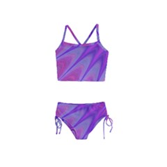 Purple Star Sun Sunshine Fractal Girls  Tankini Swimsuit by Ket1n9