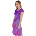 Purple Star Sun Sunshine Fractal Classic Short Sleeve Dress View2