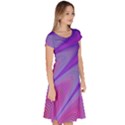 Purple Star Sun Sunshine Fractal Classic Short Sleeve Dress View3