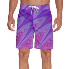 Purple Star Sun Sunshine Fractal Men s Beach Shorts by Ket1n9