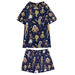 Alien Surface Pattern Kids  Swim T-shirt And Shorts Set by Ket1n9