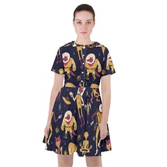 Alien Surface Pattern Sailor Dress by Ket1n9