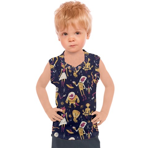 Alien Surface Pattern Kids  Sport Tank Top by Ket1n9