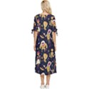 Alien Surface Pattern Bow Sleeve Chiffon Midi Dress View4