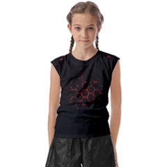 Abstract Pattern Honeycomb Kids  Raglan Cap Sleeve T-shirt by Ket1n9