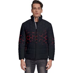 Abstract Pattern Honeycomb Men s Puffer Bubble Jacket Coat by Ket1n9