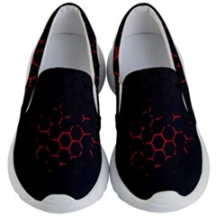 Abstract Pattern Honeycomb Kids Lightweight Slip Ons by Ket1n9