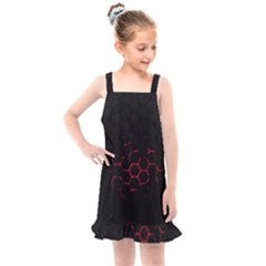 Abstract Pattern Honeycomb Kids  Overall Dress by Ket1n9