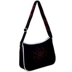 Abstract Pattern Honeycomb Zip Up Shoulder Bag by Ket1n9