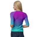 Background Pink Blue Gradient Quarter Sleeve Raglan T-Shirt View2