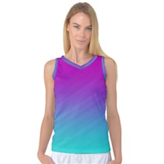 Background Pink Blue Gradient Women s Basketball Tank Top by Ket1n9