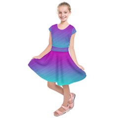 Background Pink Blue Gradient Kids  Short Sleeve Dress by Ket1n9