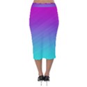 Background Pink Blue Gradient Velvet Midi Pencil Skirt View2