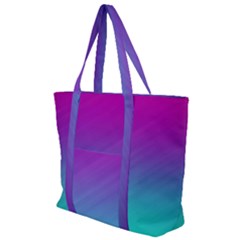 Background Pink Blue Gradient Zip Up Canvas Bag