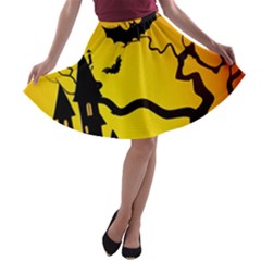 Halloween Night Terrors A-line Skater Skirt