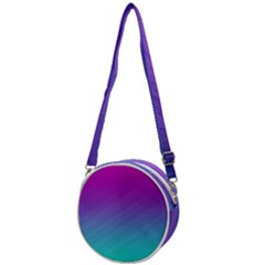 Background Pink Blue Gradient Crossbody Circle Bag