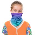 Background Pink Blue Gradient Face Covering Bandana (Kids) View1