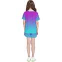 Background Pink Blue Gradient Kids  T-Shirt And Sports Shorts Set View2