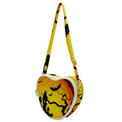 Halloween Night Terrors Heart Shoulder Bag by Ket1n9