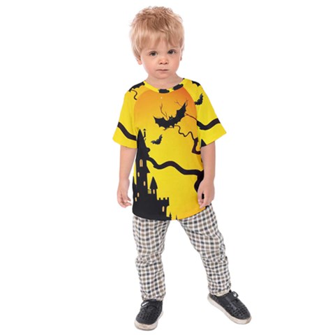 Halloween Night Terrors Kids  Raglan T-shirt by Ket1n9