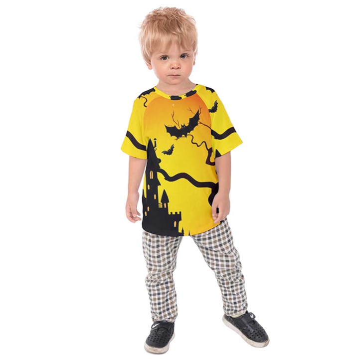 Halloween Night Terrors Kids  Raglan T-Shirt